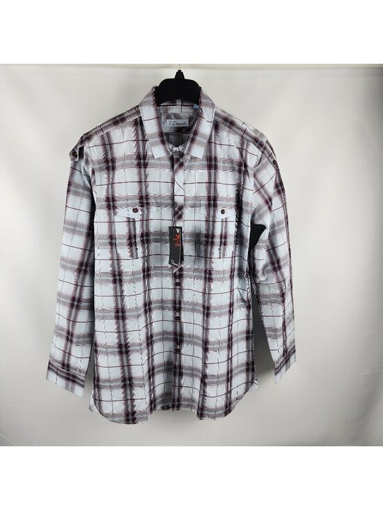 7 Diamonds Other - 7 Diamonds Shirt Mens Large Blue Multi Plaid Tyme to Rhyme Button Up NWT